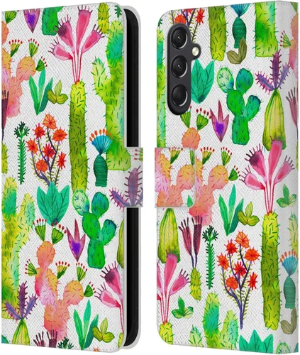Vista 225 de Head Case Designs Officially Licensed Ninola Brushstrokes Black Summer Patterns Leather Wallet Case Compatible with Samsung Galaxy A07 4G