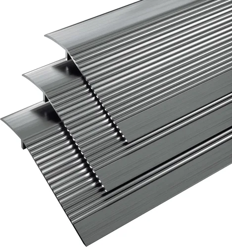 Vista 14 de Tira de transición de piso de metal, umbral de aluminio para puertas, para espacio de 0.4″ a 1.6″, para puertas, azulejos, madera, vinilo Negro
