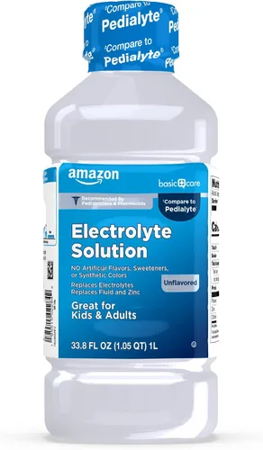 Vista 17 de Amazon Basic Care Solución de electrolitos Advantage Care con prebióticos PreVital, sabor a frambuesa azul, diseñada para ayudar a prevenir