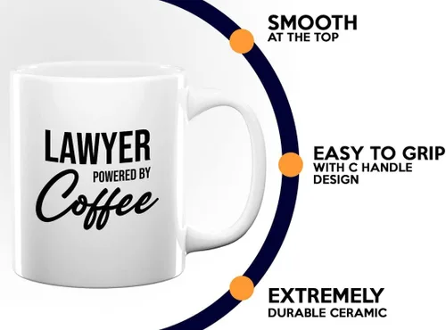 Vista 4 de Taza de café de abogado de 11 onzas, color blanco, regalo de abogado para la escuela de derecho, graduación, policía, abogado, piloto, motocicleta