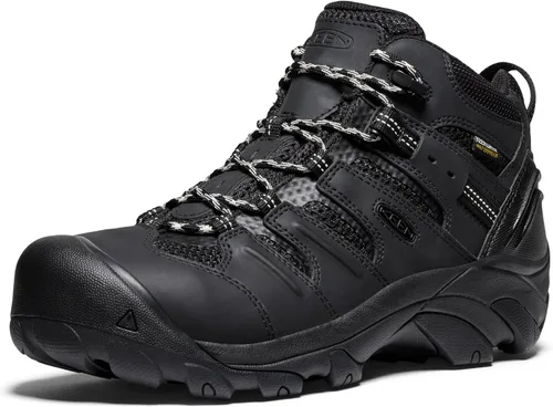 Vista 8 de Botas de trabajo impermeables con puntera de acero de altura media Lansing Mid para hombre, de KEEN Utility Mantillo/Shitake