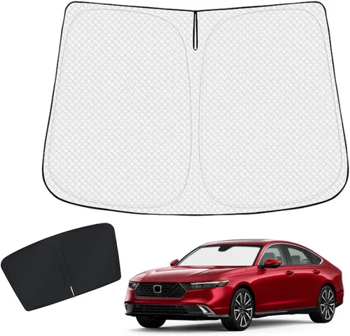 Vista 8 de KUST Parasol para parabrisas para Mazda 3 2010-2013, accesorios de ventana, parasol cubierta solar plegable, bloquea los rayos UV, mantiene