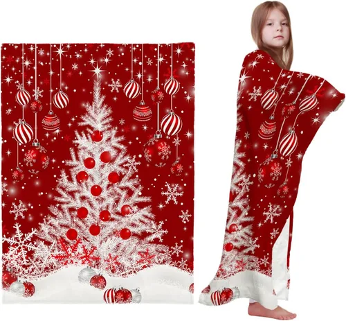 Vista 95 de Mantas de Tiro de Muñeco de Nieve de Navidad, Manta de Vellón Suave de Vacaciones de Invierno Decorativa para Hogar Sofá Sillón Silla Sala de Estar