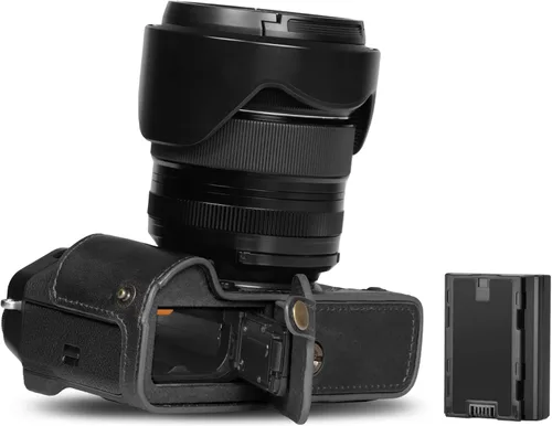 Vista 2 de MegaGear Ever Ready - Funda de piel auténtica compatible con Fujifilm X-T5, color negro