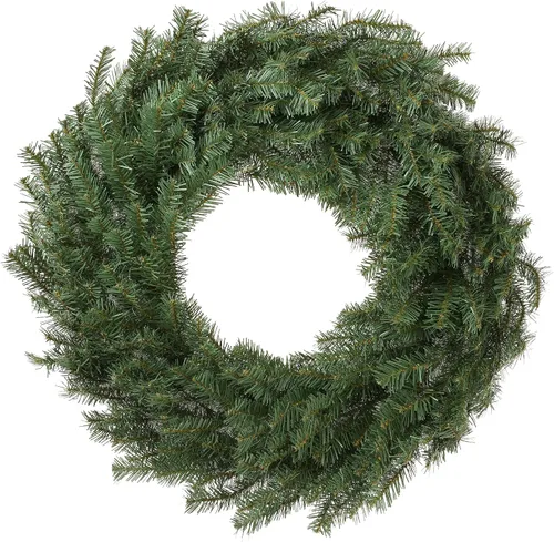 Vista 18 de Casafield Corona de Navidad artificial de abeto de 24 pulgadas, decoración navideña, 200 puntas de PVC para puerta delantera, ventana o mantel