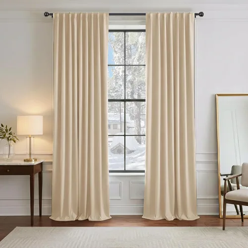 Vista 70 de PONY DANCE Cortinas cortas con aislamiento térmico para ventana pequeña, para guardería, baño, cocina, lavandería, caravana, sótano, 29 pulgadas