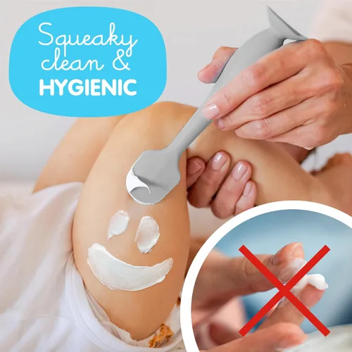 Vista 2 de Bumco - Espátula de crema para pañales para el hogar y los viajes, aplicador de crema para pañales sin BPA, aplicador de crema suave para dermatitis