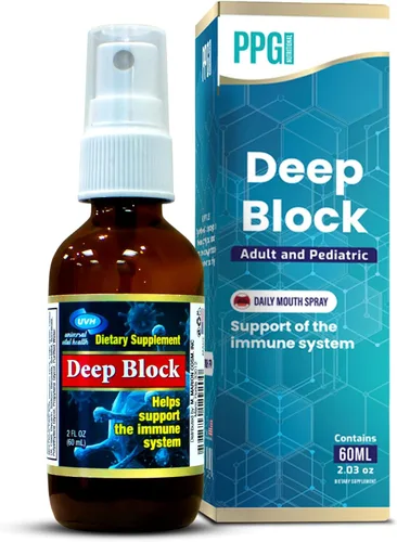 Vista 2 de Bloque profundo - Refuerzo de apoyo inmunológico - Apoyo al sistema inmunológico - Spray bucal diario - Vitamina D y zinc - PPG Nutritional