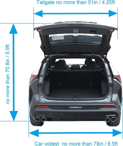 Vista 4 de SUV Tailgate Tent with Tailgate Accessories Awnings & Shelters, Hatchback Tent,UPF 50++ with Portable Waterproof Storage Bag for Any