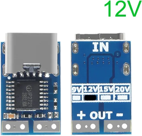Vista 2 de AITRIP 5 unidades PDC004-PD PD Módulo señuelo de señuelo, USB-C PD 12 V CC módulo de disparo de potencia de voltaje fijo 5A Tipo-C entrada hembra