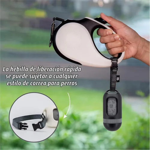 Vista 3 de SVD.PET Dispensador de Bolsa de Caca para Perros, Bolsa de Residuos Retráctil Compatible con Cualquier Correa de Perro, Bolsas de Residuos a Prueba