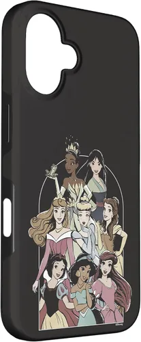 Vista 3 de Funda para iPhone 16 Disney Princesses Portraits Fondo Negro