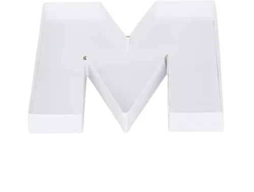 Vista 2 de WENPACK 8" Pequeños Recortes de Letra de Cartón Rellenables en Forma de Papel Maché Cortados en Forma de Letra, Bandeja para Dulces, Envase