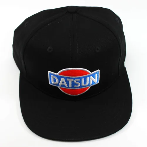 Vista 3 de Datsun - Gorra de béisbol diseño de ala plana color negro