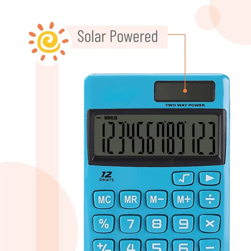 Vista 4 de Mr. Pen - Calculadora de función estándar, 12 dígitos, calculadora solar, calculadoras básicas de oficina (paquete de 2)