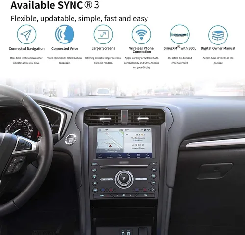Vista 5 de SYNC 2 a SYNC 3 Kits de actualización para Edge, módulo de interfaz inalámbrico Carplay SYNC 3.4 de 8 pulgadas con pantalla táctil capacitiva APIM