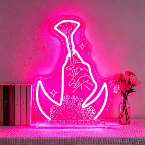 Vista 10 de Letrero de Neón de Labios de Cereza, Letreros de Neón para Decoración de Pared Letreros LED Rojos de Neón para Habitación Letreros de Neón Luminosos
