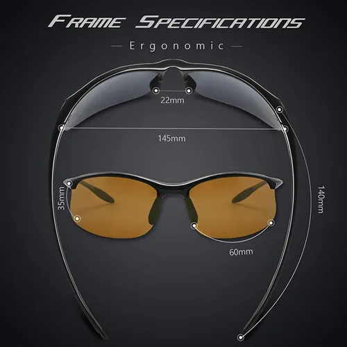 Vista 5 de JULI - Lentes de sol deportivos polarizados para hombres y mujeres, marco irrompible Tr90 para correr, pescar, béisbol, conducir, MJ8002