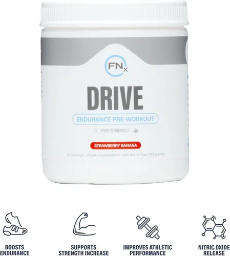Vista 3 de Drive Endurance Pre-Entrenamiento: Energía, Fuerza y Resistencia Apoyo con Creatina, Oxido Nítrico, Beta Alanina, L-Citrulina y Más Sin Choques