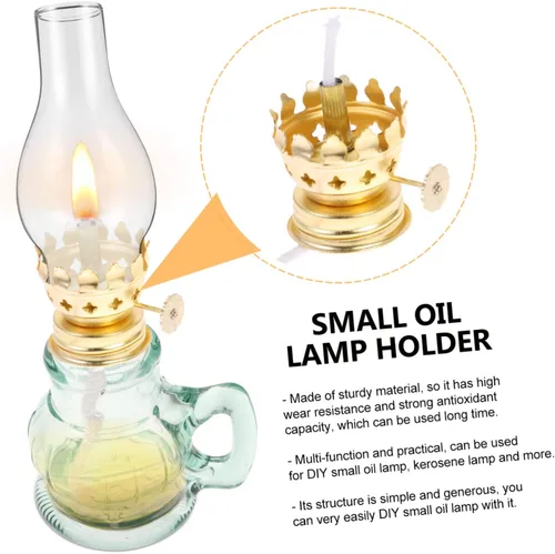 Vista 7 de OSALADI Soporte de luz de aceite ajustable chapado en oro hecho de material resistente accesorio
