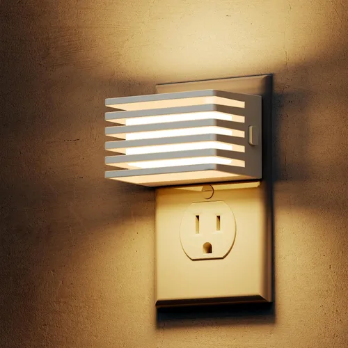 Vista 11 de L LOHAS LED Luces nocturnas enchufables a la pared, paquete de 2 luces nocturnas modernas con sensor de atardecer a amanecer, luz nocturna