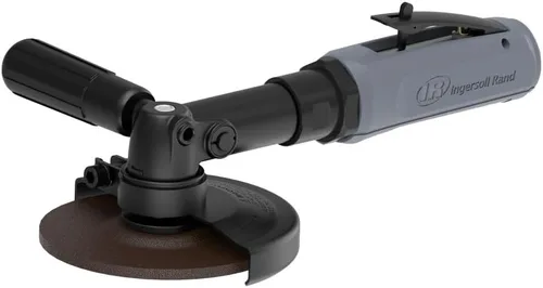 Vista 4 de Ingersoll Rand Amoladora angular de aire extendida 444, rueda tipo 27 de 4 pulgadas, 14,000 RPM, 0.9 HP, rosca 3/8"-24, escape trasero