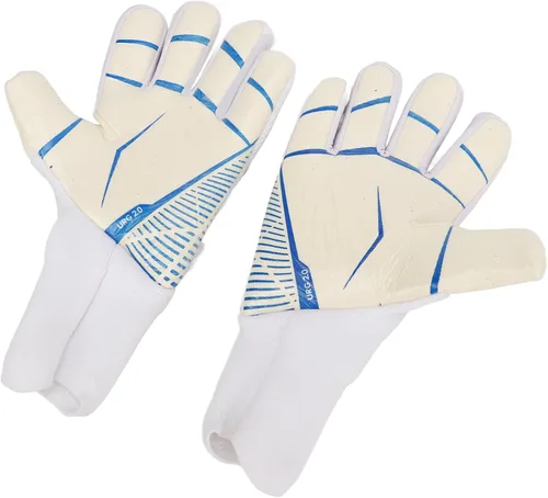 Vista 2 de Guantes de portero de fútbol con fuerte agarre en la palma, protección adicional para los dedos, material de látex antideslizante y nailon, diseño