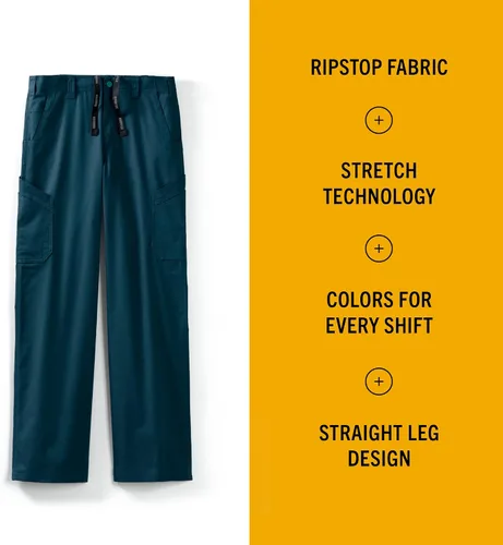 Vista 2 de Carhartt Rugged Flex Ripstop Scrubs para pantalones de trabajo de pierna recta con cargo para hombres