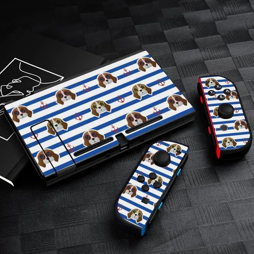 Vista 5 de Beagle Dog Switch Skin - Adhesivo de piel con bonito patrón de envoltura completa, compatible con Switch Lite