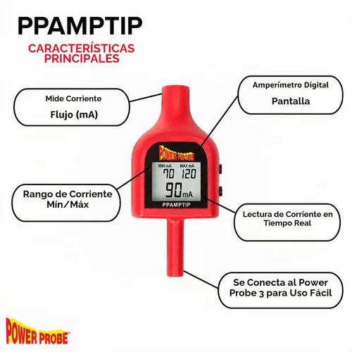 Vista 2 de Adaptador de punta de corriente de amperio Power Probe para corriente viva en diagnósticos eléctricos automotrices