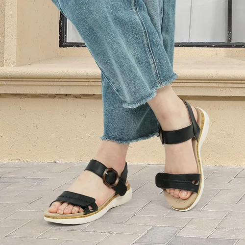 Vista 2 de ORTOREX Sandalias ortopédicas con soporte de arco para mujer, sandalias cómodas para caminar