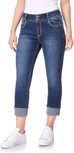 Vista 12 de WallFlower Vaqueros Luscious Curvy de 23.5” de cintura media para mujer, jeans de mezclilla Insta Stretch para juniors Albahaca