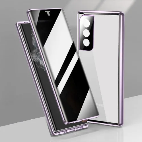 Vista 11 de Funda antiespía para Samsung Galaxy S22 5G Protector de lente de cámara de privacidad con vidrio templado 9H integrado magnético y cubierta de (S22)