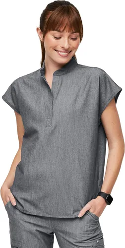 Vista 12 de FIGS Rafaela Oversized Scrub Top for Women Negro