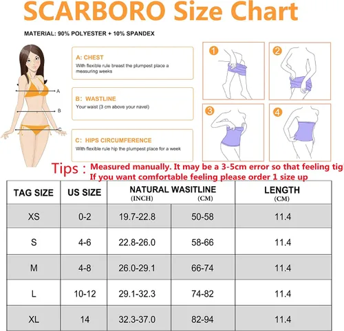 Vista 2 de SCARBORO Fajas de cinturón de recuperación de apoyo para la maternidad posparto para mujeres Shaper cuerpo barriga control cintura entrenador