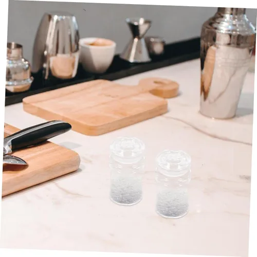 Vista 6 de 2Pcs Refillable Crystal Stylish Kitchen Condiment Containers for Seasoning Storage Portable Travel Bottles for Spices and Chic Design