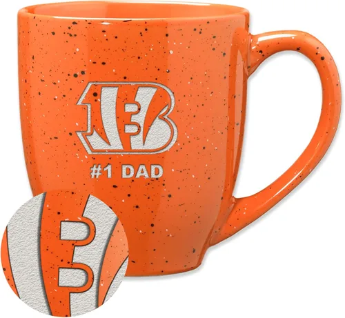 Vista 23 de Rico Industries NFL Football #1 Dad 16 oz Team Color Laser Engraved Ceramic Coffee Mug
