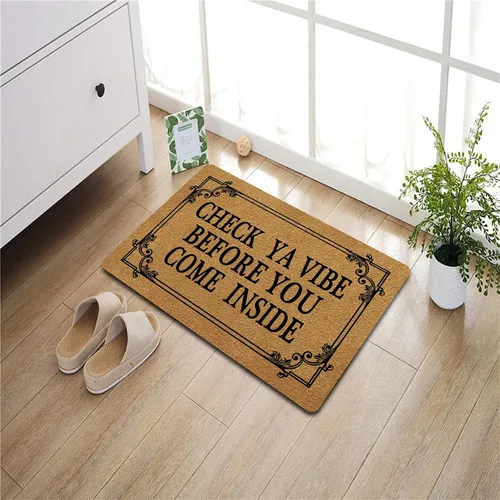Vista 2 de FunXiLin Divertido tapete de bienvenida (23.6 x 15.7 pulgadas) tapete antideslizante de regalo personalizado para decoración del hogar