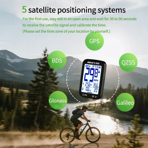 Vista 6 de Velocímetro de Bicicleta GPS Ordenador de Ciclismo Inalámbrico – Inicio/Parada Automática, Retroiluminación Automática, Odómetro de Bicicleta