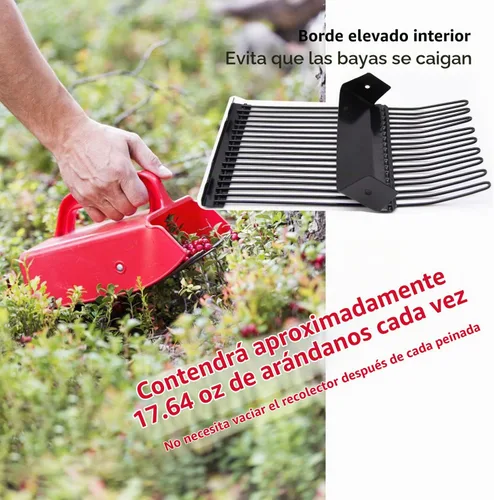 Vista 4 de 1/2/4 Pack Berry Picker, with Metallic Comb and Ergonomic Handle 1 Paquete