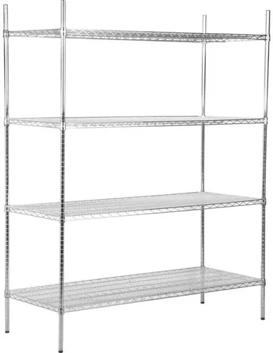 Vista 299 de Kit de 4 estantes de epoxi verde NSF de 21 x 72 pulgadas con postes de 86 pulgadas, estantería de almacenamiento resistente, kit de estantería