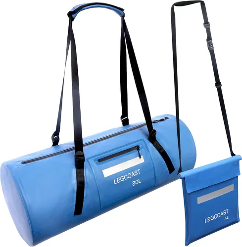 Vista 2 de Bolsa de lona impermeable, IPX8 Bolsa seca de rendimiento impermeable, cierre hermético de cremallera, bolsa impermeable con función de buceo, gran