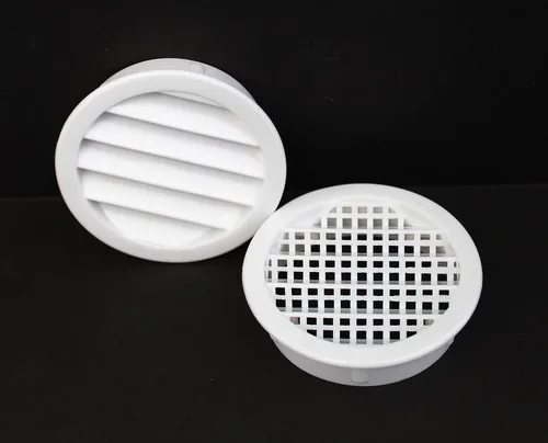 Vista 5 de 2.5 "rejilla redonda de plástico Soffit rejilla de ventilación de aire para reptiles cubierta (3, blanco)