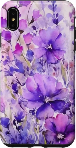 Vista 11 de Purple Lavender Flower Watercolor for Women & Girls Case for iPhone 17