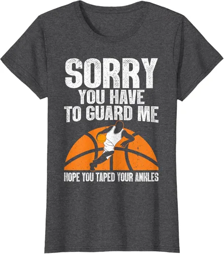 Vista 4 de Camiseta divertida de baloncesto para hombres y mujeres, Negro