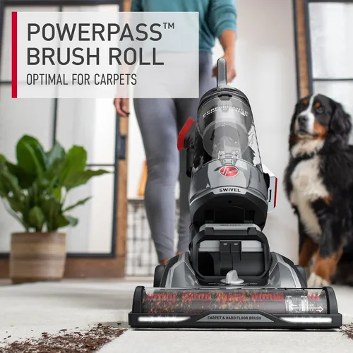 Vista 4 de Hoover Aspiradora giratoria XL de alto rendimiento, aspiradora vertical sin bolsa, filtración de medios HEPA, sistema MaxLife, tecnología