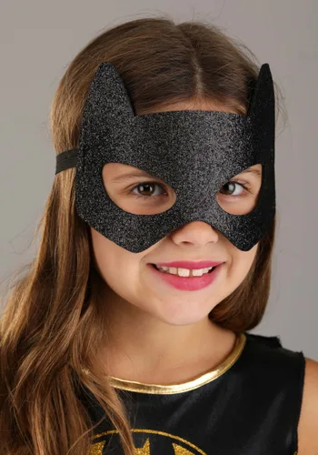 Vista 3 de Disfraz Brillante de Batgirl para Niños Multicolor