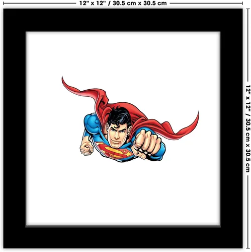 Vista 6 de Trends International Gallery Pops DC Comics Superman - Póster de pared volador, 12 x 12 pulgadas, versión enmarcada en negro Versión con marco negro