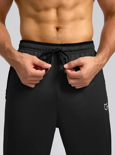 Vista 5 de G Gradual Pantalones deportivos para hombre con bolsillos con cremallera, pantalones deportivos cónicos para entrenamiento, correr, correr