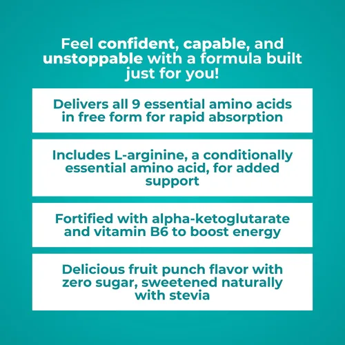 Vista 4 de Reignite Wellness by JJ Virgin Amino Power Powder Aminoácidos esenciales de fácil absorción con alfa-cetoglutarato Entrenamiento, músculos